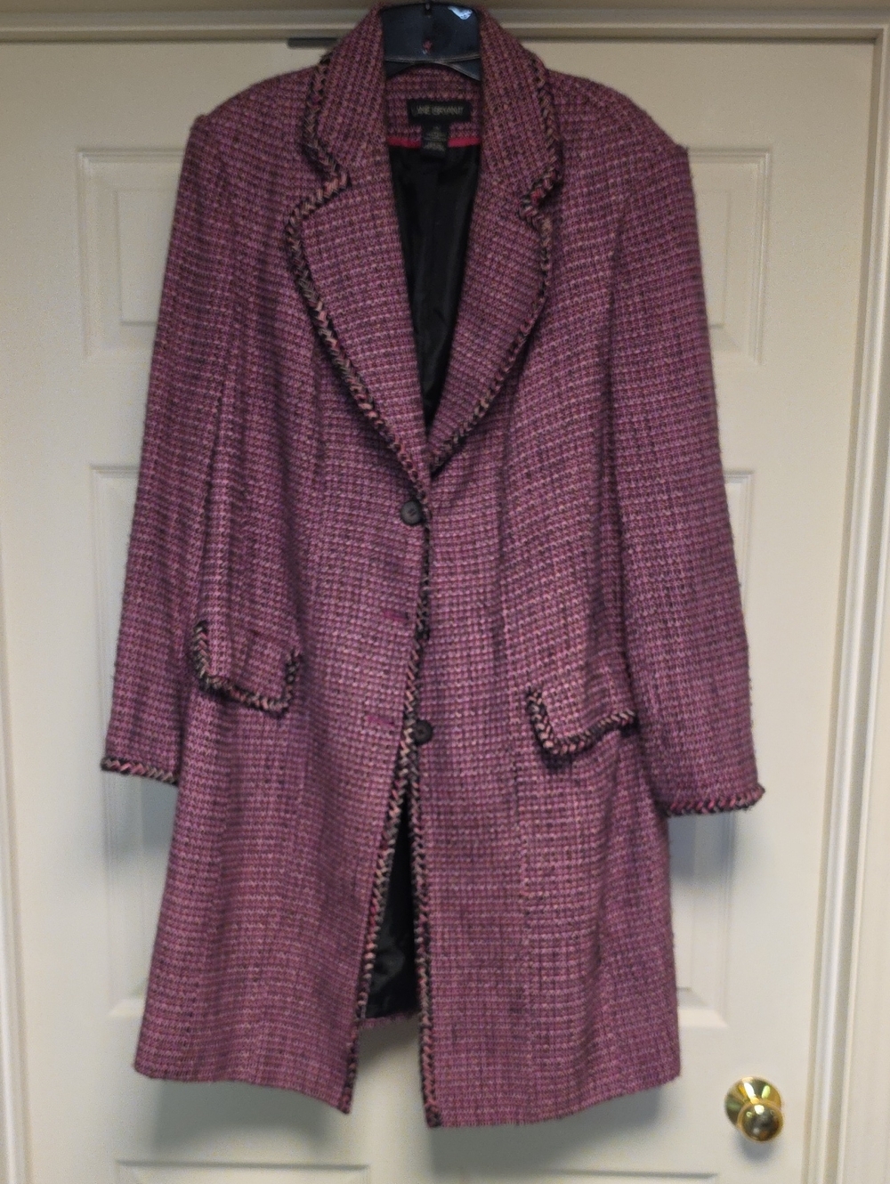 Lane Bryant Purple Tweed Blazer with Trim